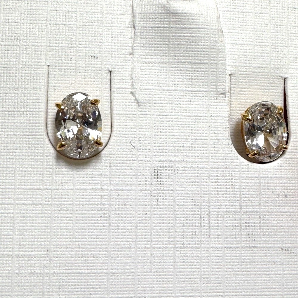 Harper Grace 18K Gold Over Sterling Silver Oval Stud Earrings - Picture 15 of 15